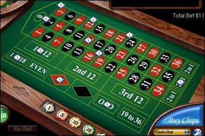 table layout roulette monte carlo